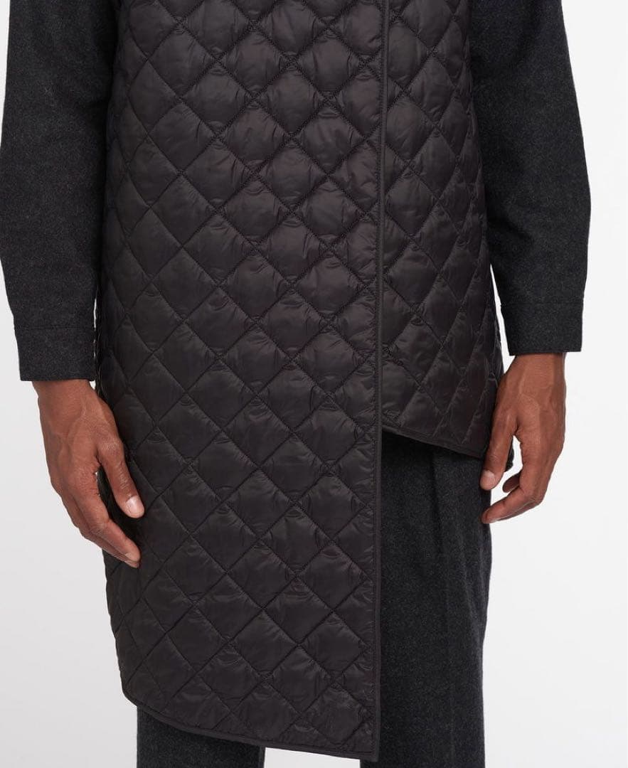 エンジニアードガーメンツ×バブアー 変形キルティングベスト L ブラック