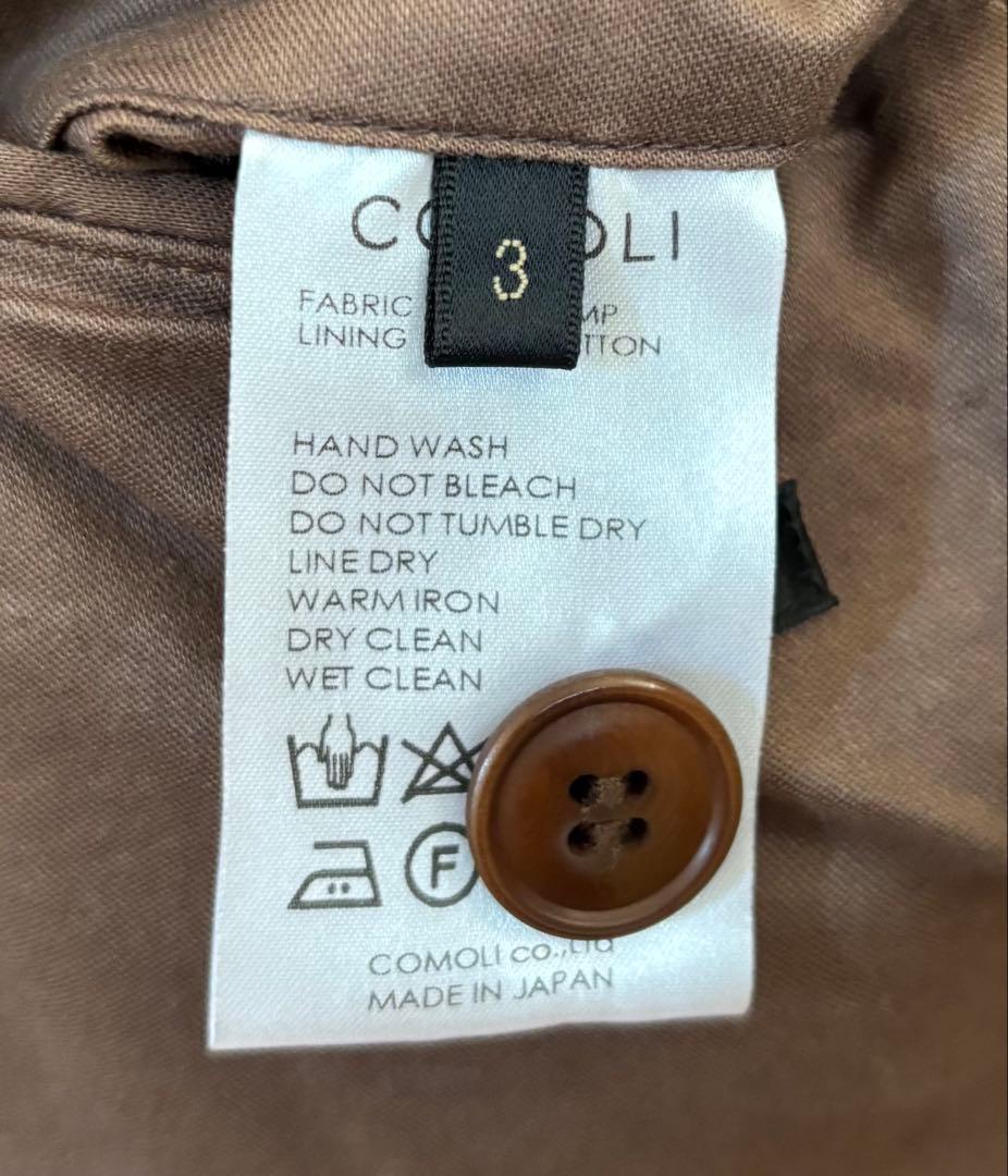 【COMOLI-WLT別注】ヘンプダック ハンティングジャケット