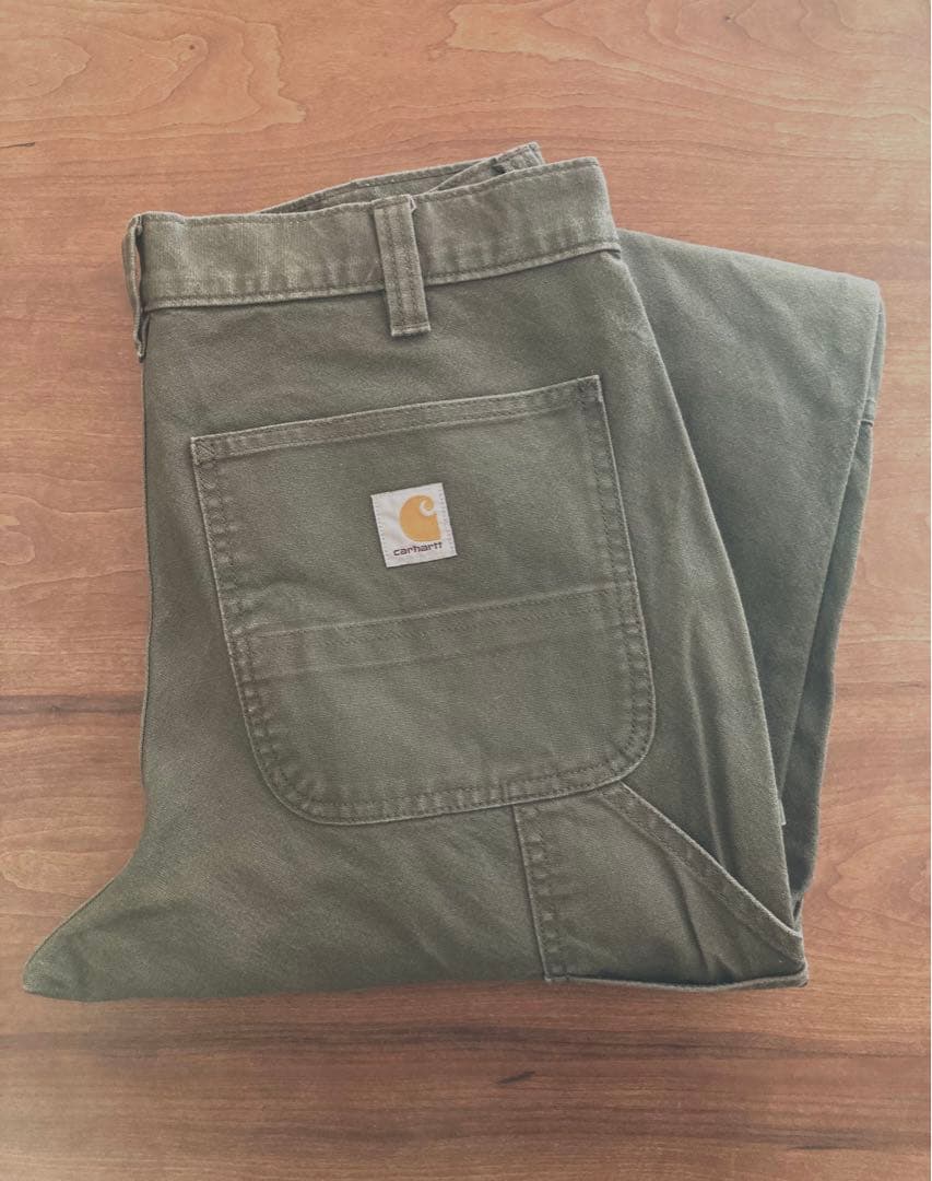 ・古着　美品carhartt ペインターパンツ　オリーブ　w32 l30