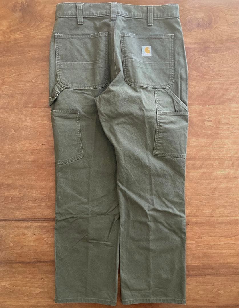 ・古着　美品carhartt ペインターパンツ　オリーブ　w32 l30
