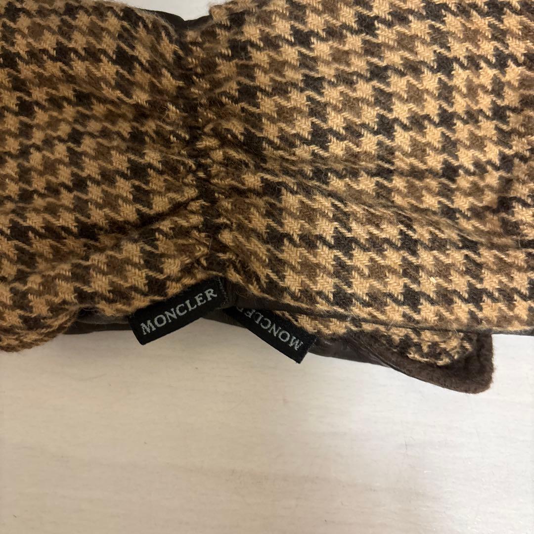 MONCLER ハウンドトゥース 手袋 Mサイズ