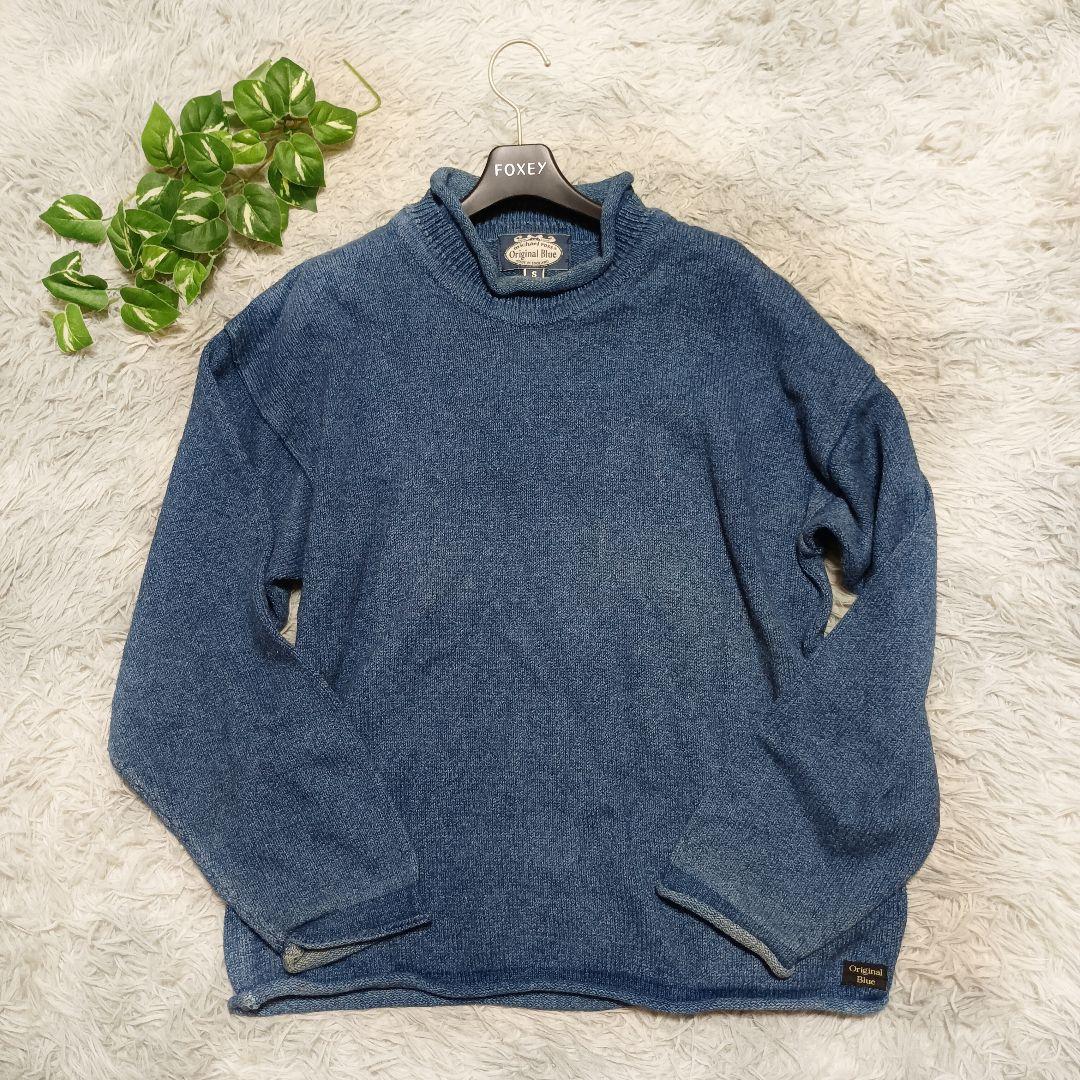 【Michael Ross】90s デニムセーター S インディゴ 藤原ヒロシ