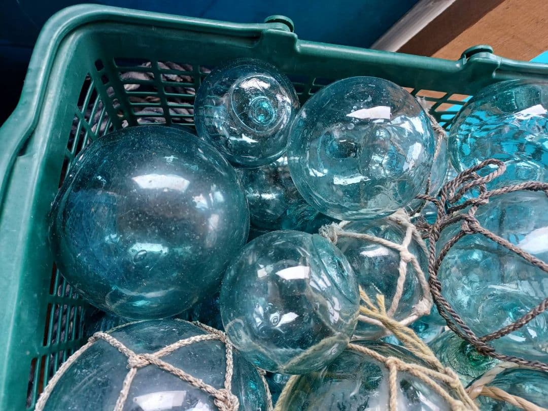 浮玉　ガラス玉　ガラス浮き玉⑥