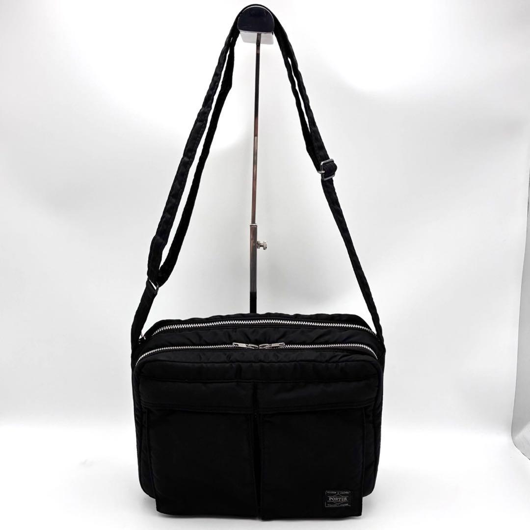 ポーター タンカー ショルダーバッグ L 2層 ブラック ナイロン 男女兼用