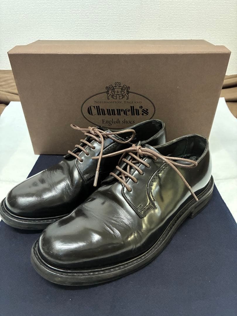 チャーチ　ウッドブリッジ　定価125400円　ポリッシュドバインダーカーフ　箱付