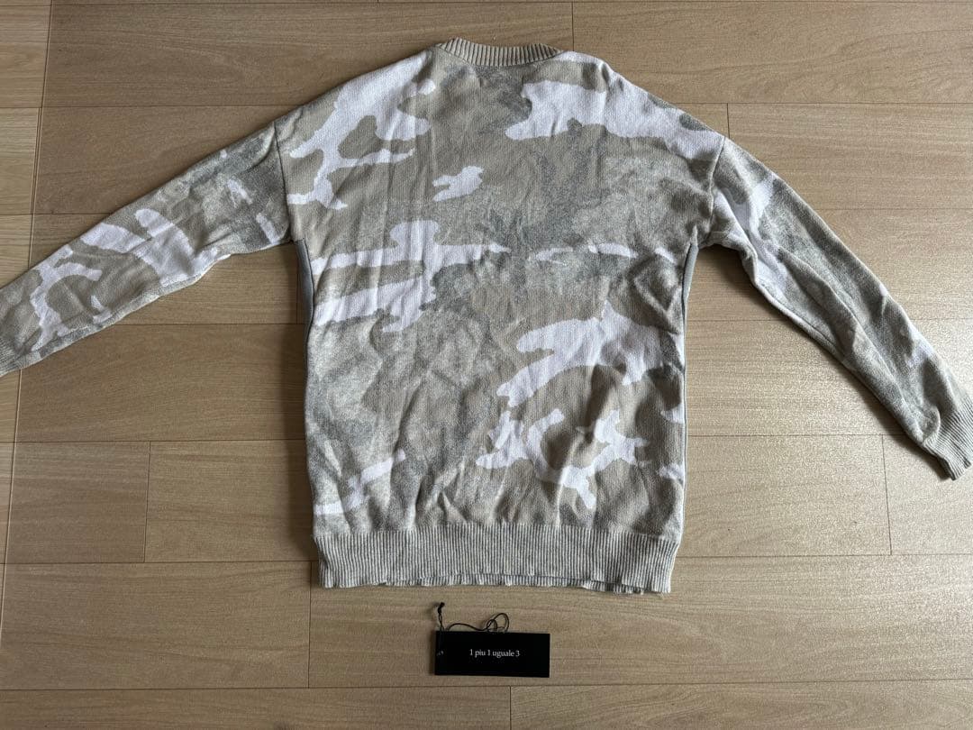 1piu1uguale3 ドロップショルダー　コットンクルーネックニット AKM