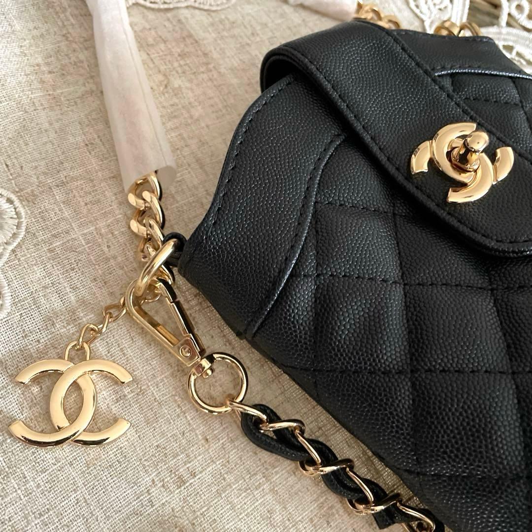 CHANEL ブラック キルティング ミニバッグ　２way ノベルティ