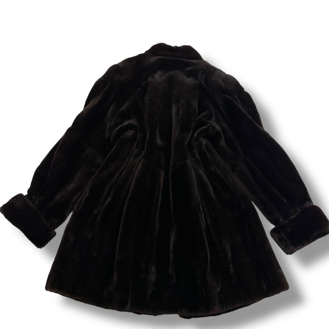 サガミンク 1999 毛皮 リアルファーコート シェアードミンク　ペイズリー柄