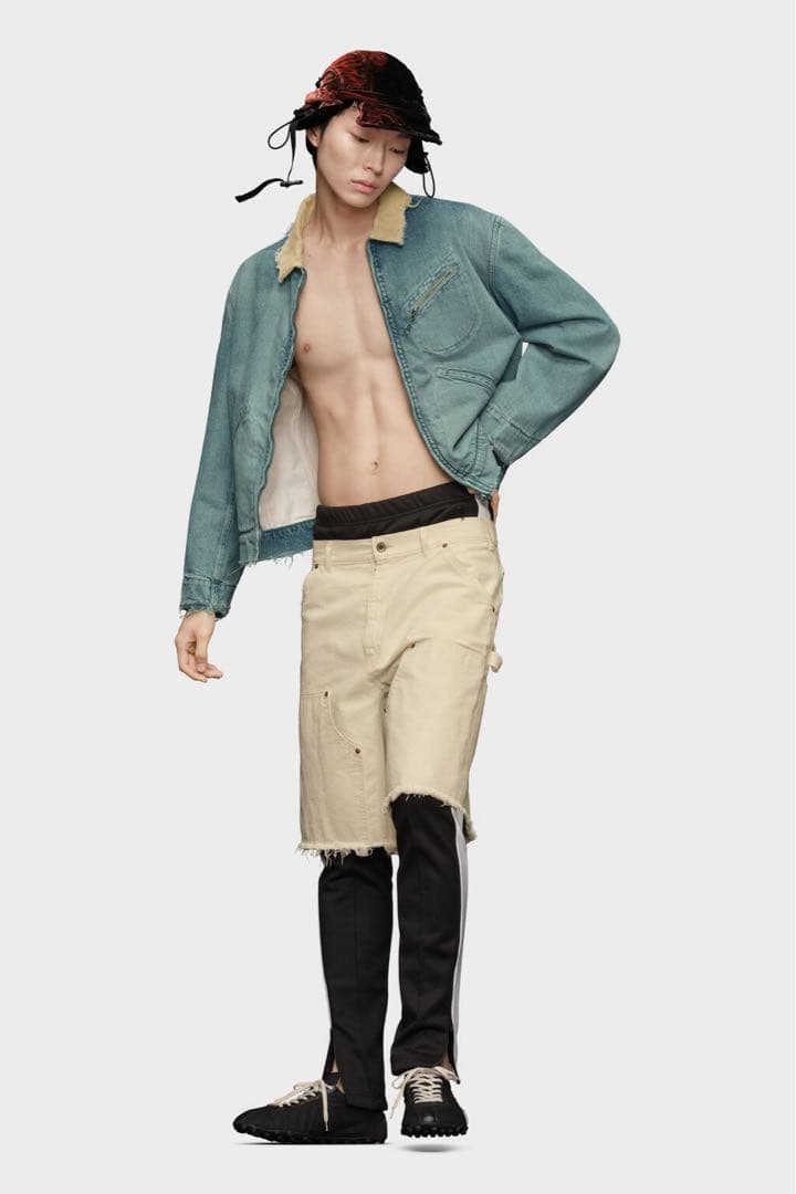 メゾンマルジェラ ディストレスト デニムジャケット ブルゾン 44サイズ