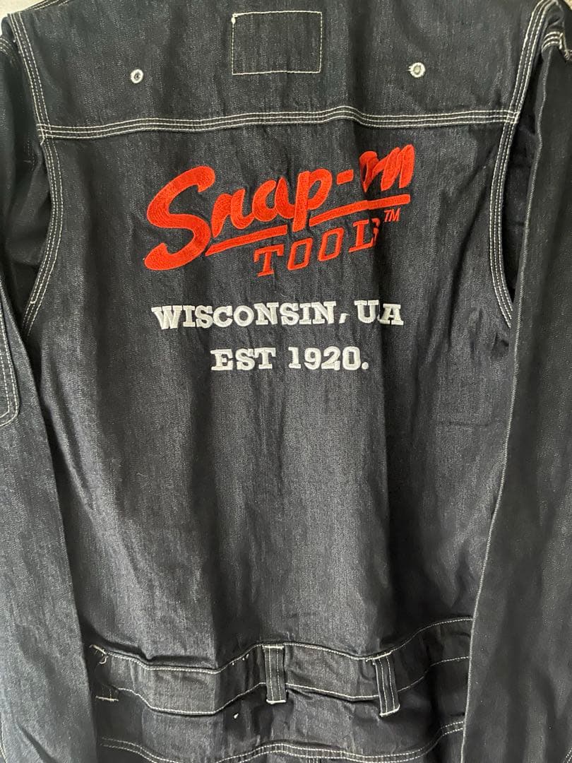 Snap-on スナップオン　刺繍デニムツナギ