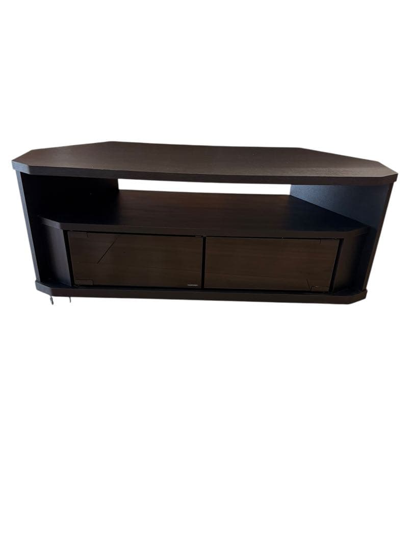 14390 キャスター付　コーナーテレビ台　ガラス扉 テレビ台　モダン