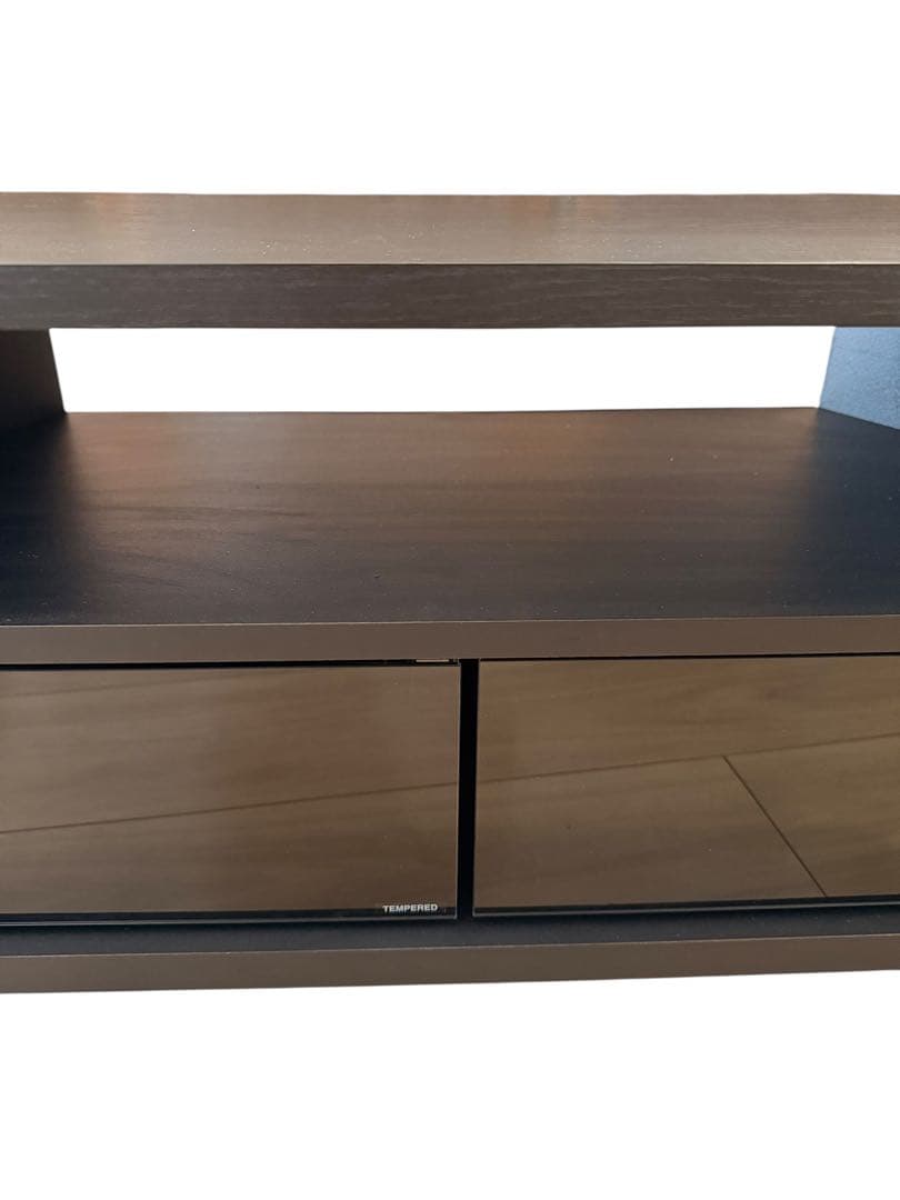 14390 キャスター付　コーナーテレビ台　ガラス扉 テレビ台　モダン