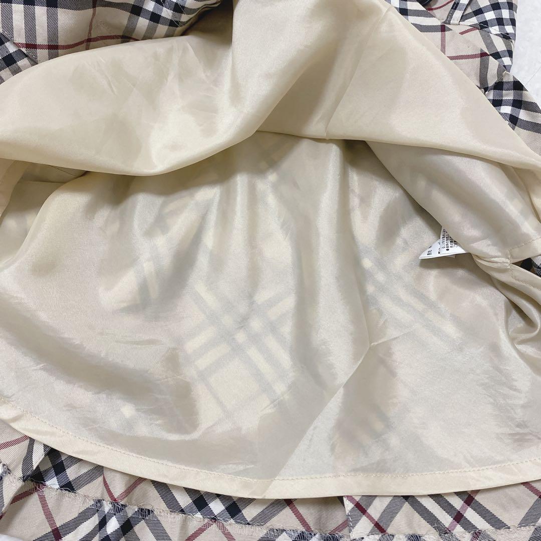 希少バーバリーブルーレーベル　ワンピース　ノバチェック ベージュ　36