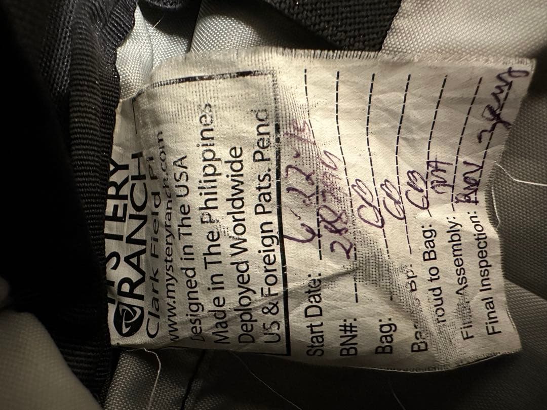 バッグ MYSTERY RANCH Clark Field PI