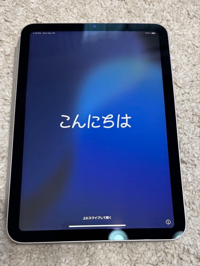 iPad mini 6世代　256GB　セルラーモデル、スターライト カバー付き