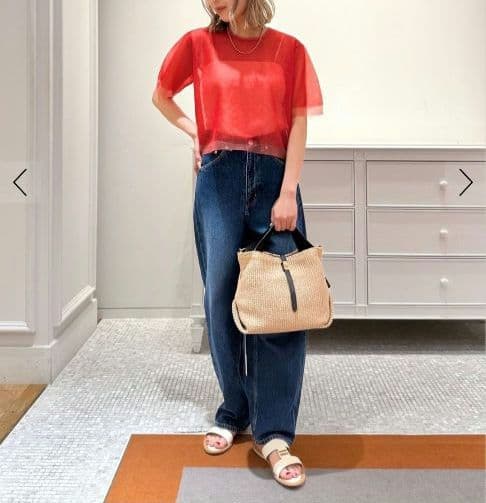 25SS《VIOLAd'ORO 》イタリアン ラフィアシート2WAYトートバッグ