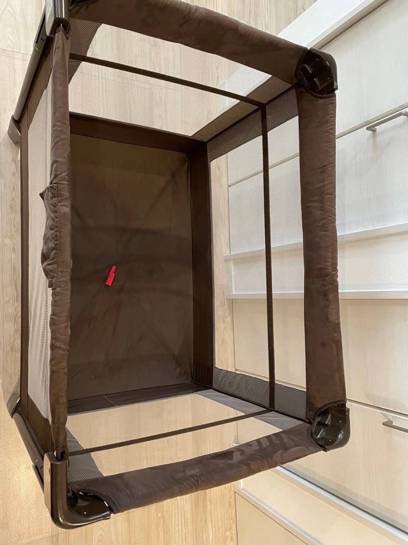 美品✨【Aprica/アップリカ】ココネルエアープラス ブラウン ベビーベッド