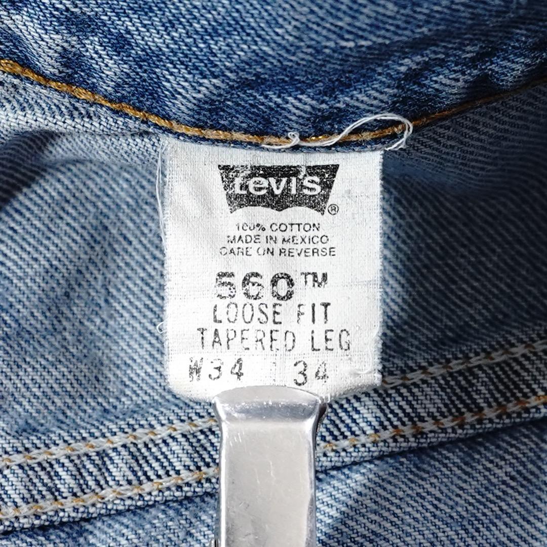 リーバイス560 Levis W34 ブルーデニム 青 00s 古着 17653