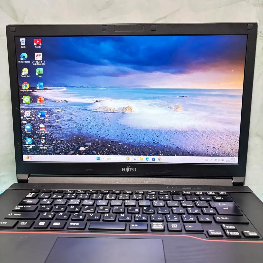 【在庫処分SALE‼】★Office付★富士通★★爆速SSD★i3ノートPC