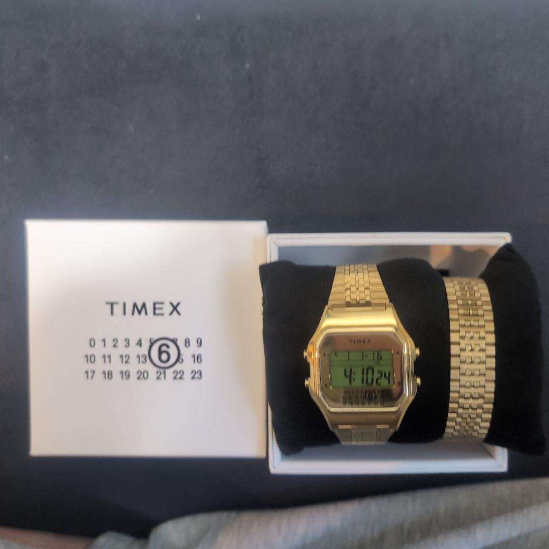TIMEX ゴールド デジタル腕時計 ブレスレット付き