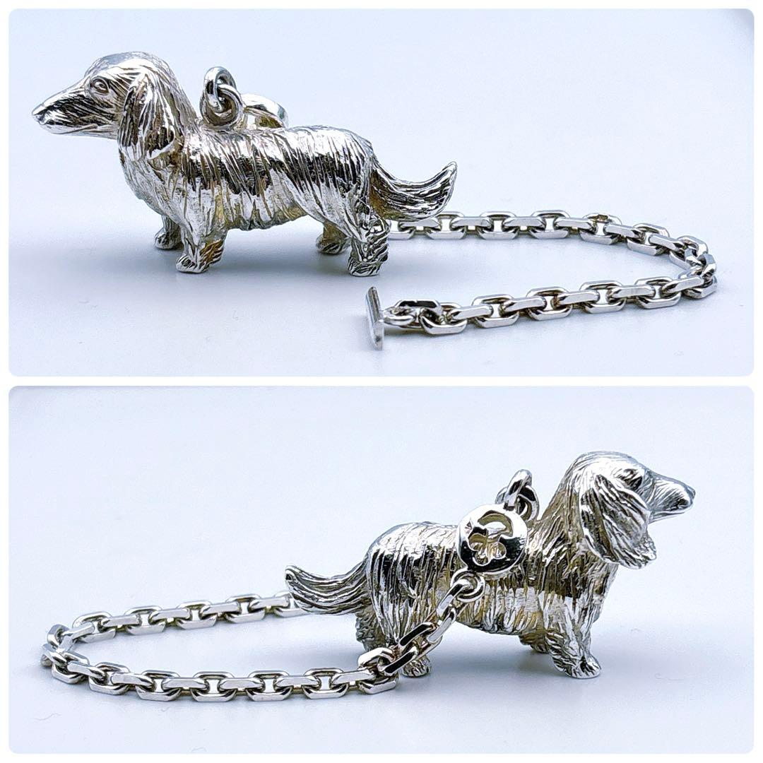 【希少】エルメス キーチェーン ドッグ キーホルダー ダックスフンド チャーム