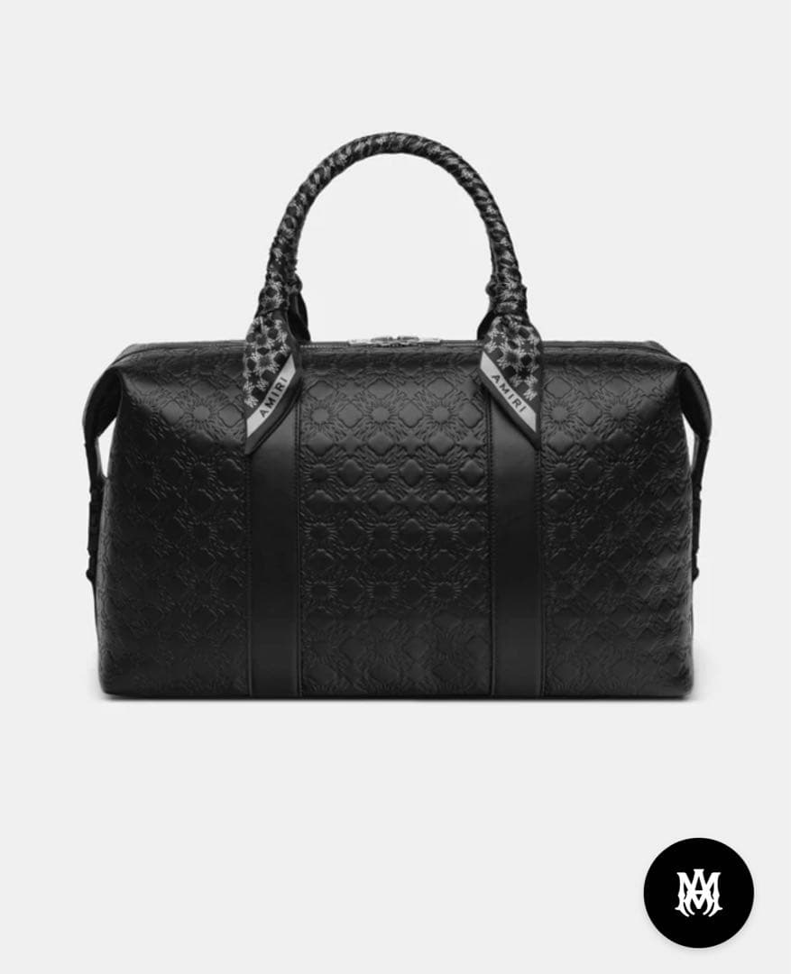 AMIRI MA QUAD レザーダッフルバッグ（ブラック）