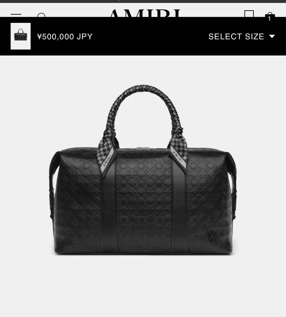 AMIRI MA QUAD レザーダッフルバッグ（ブラック）
