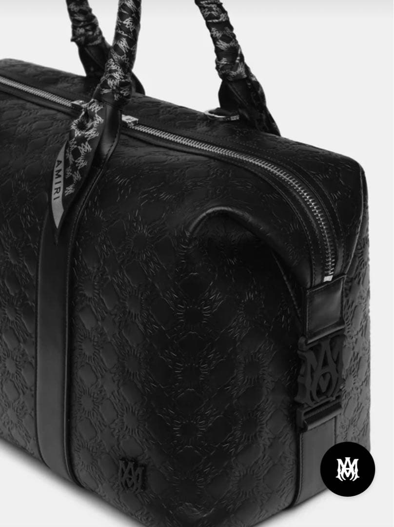 AMIRI MA QUAD レザーダッフルバッグ（ブラック）