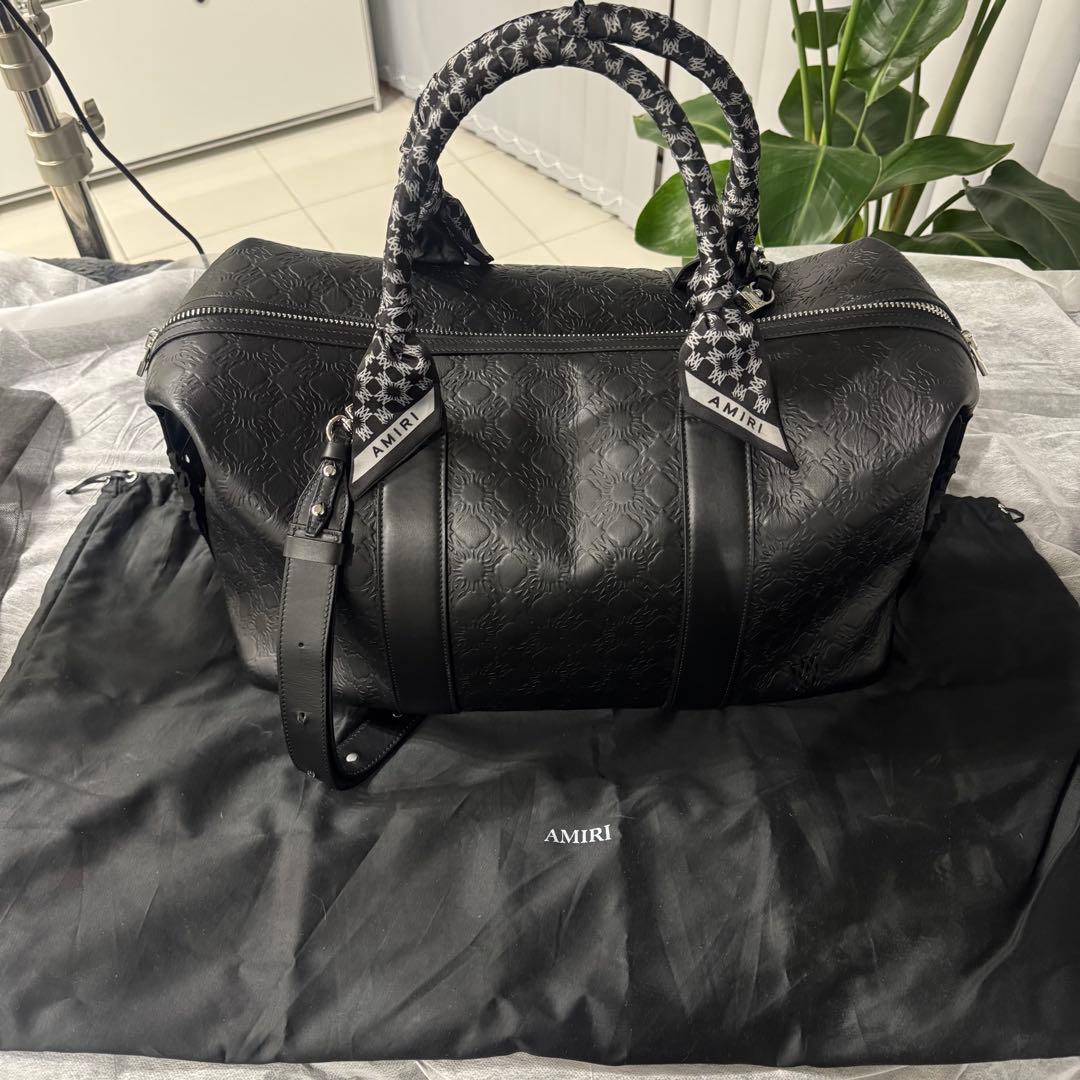 AMIRI MA QUAD レザーダッフルバッグ（ブラック）