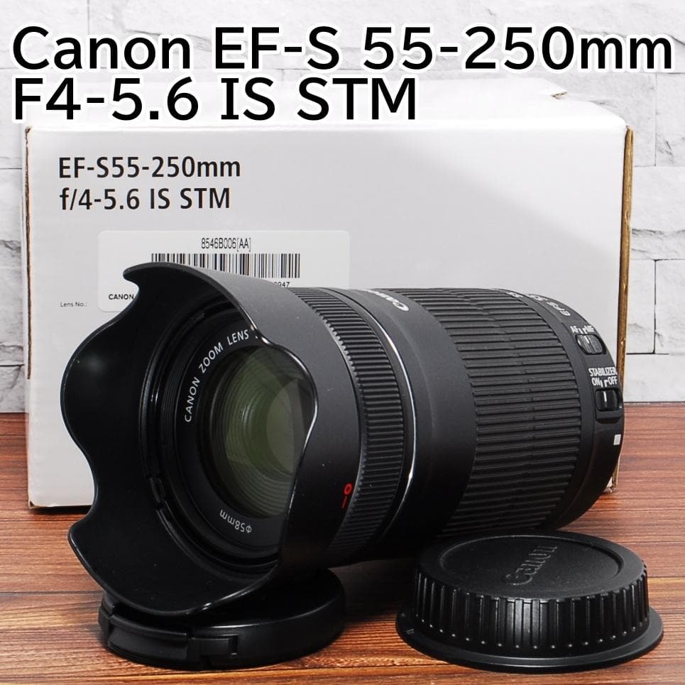 望遠レンズ Canon EF-S 55-250mm F4-5.6 IS STM