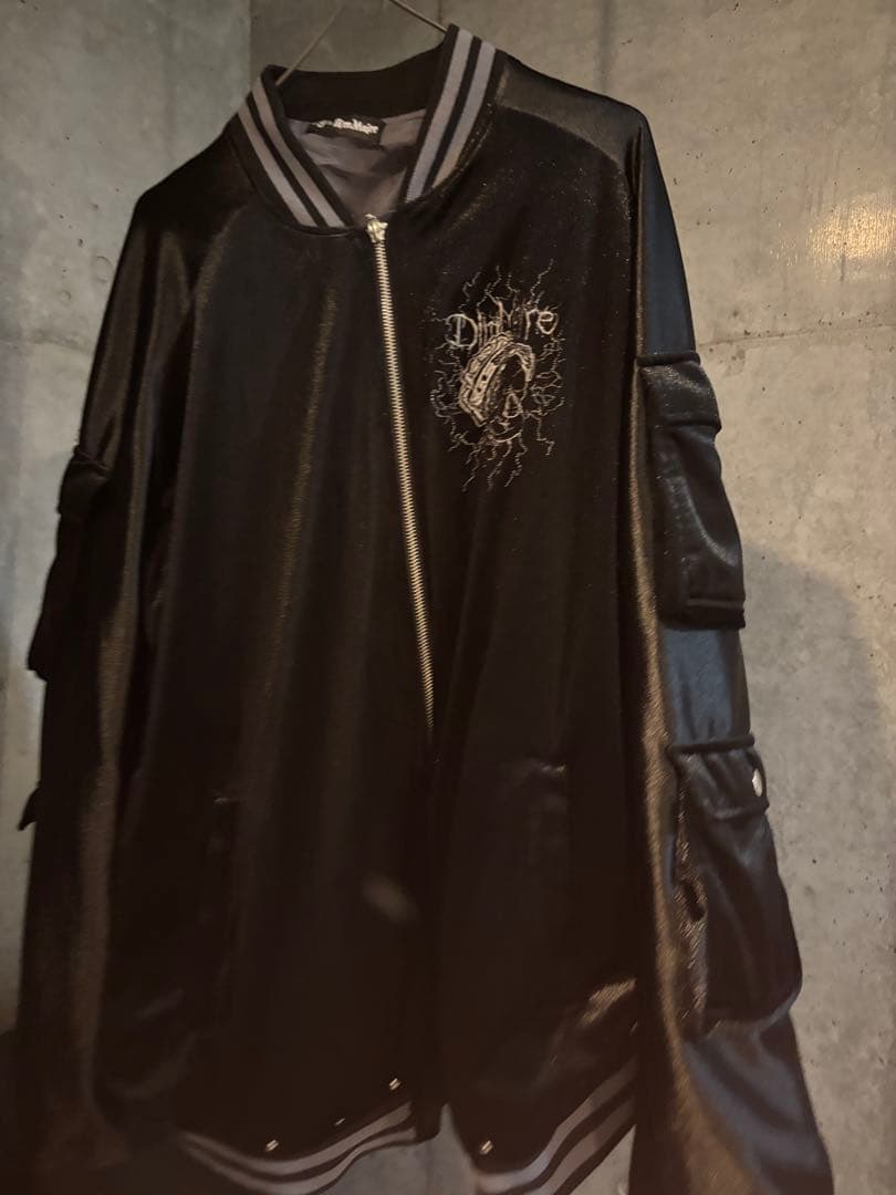 あ12/19 DimMoire ベロアスカジャン Black