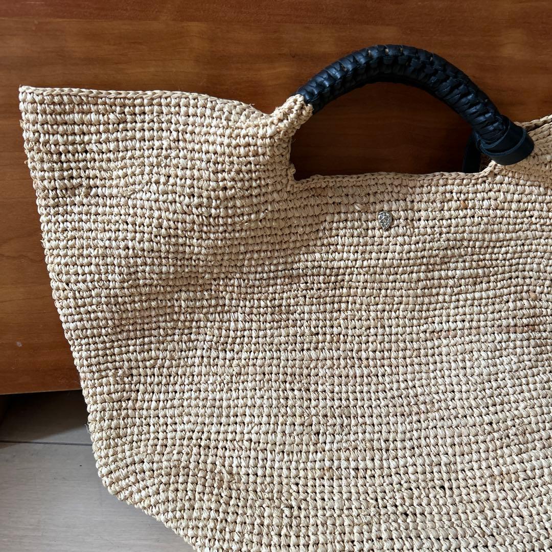 美品　ヘレンカミンスキー　ラフィアトートバッグ