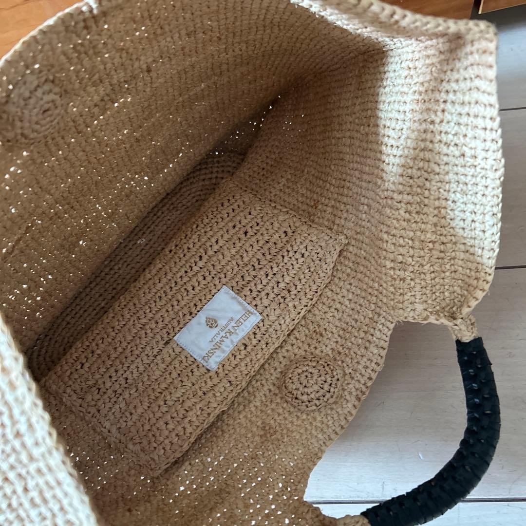 美品　ヘレンカミンスキー　ラフィアトートバッグ