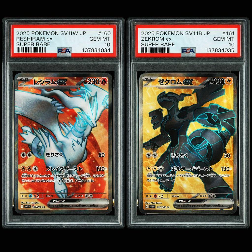 PSA10 連番 レシラムexSR ゼクロムex SR sv11B