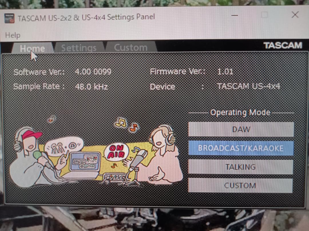TASCAM US4×4 オーディオインターフェイス　中古
