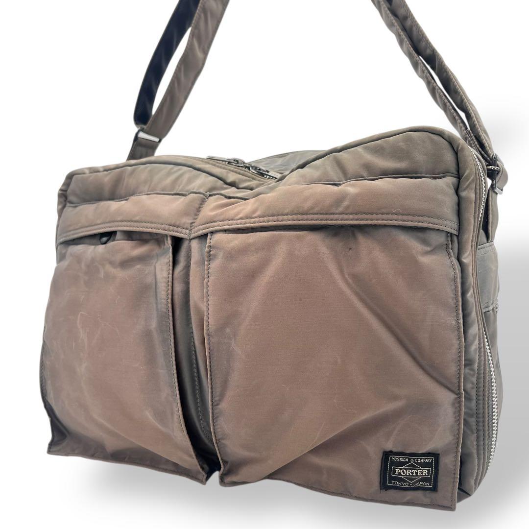 【希少】 ポーター Lサイズ タンカー ショルダーバッグ 2層 PORTER