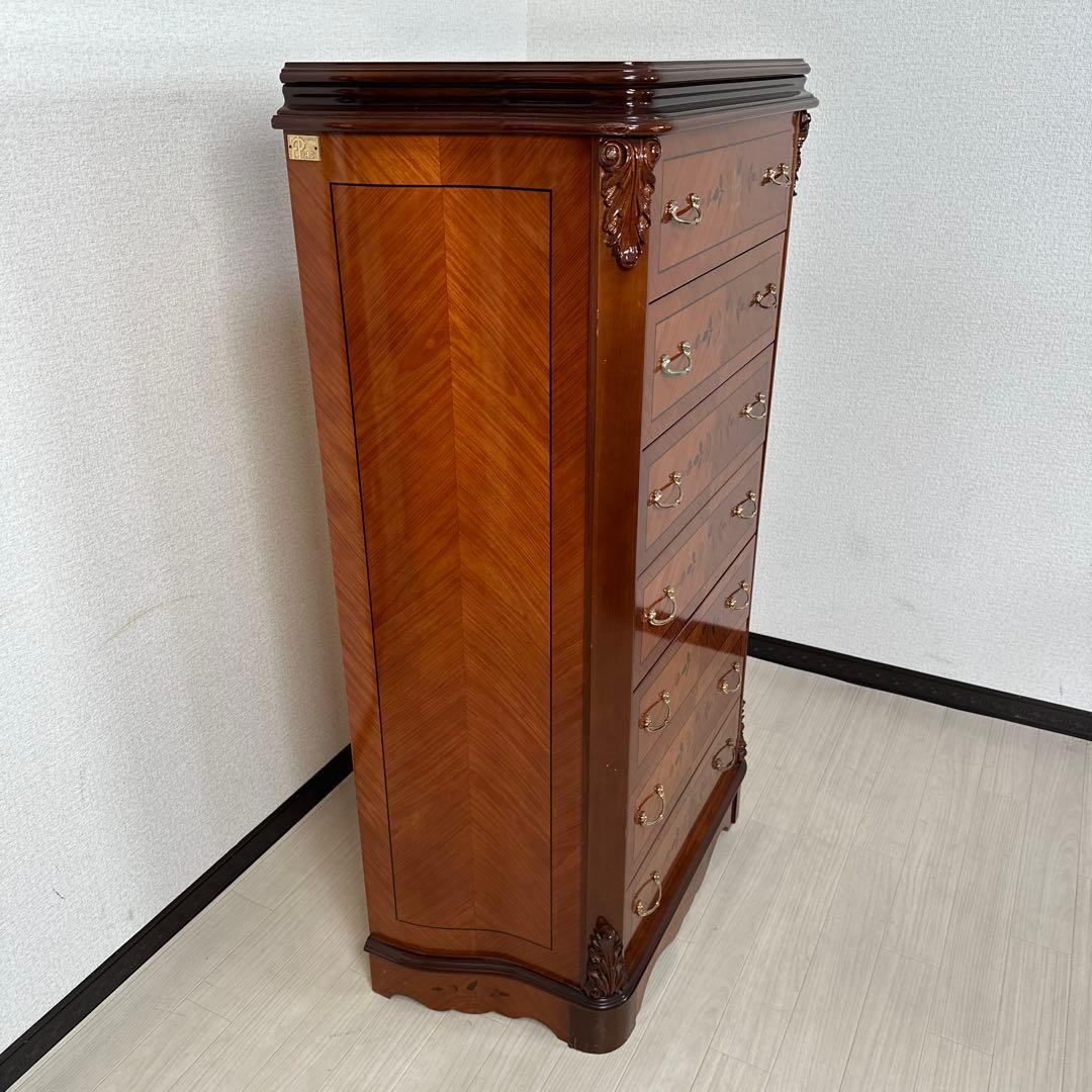 イタリア製 FP PASI 象嵌細工 チェスト 7段7杯 i4※