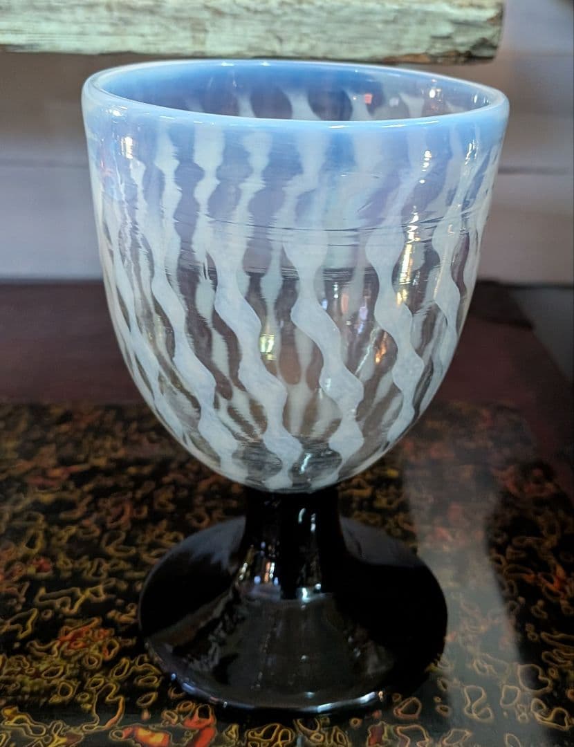 大正浪漫　棗型　エナメル脚　黒脚　氷コップ