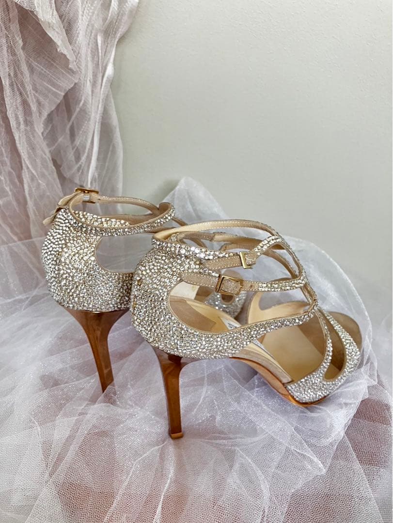 かお⭐︎ 大幅値下げ中！　ジミーチュウ　ブライダルシューズ　39 25cm