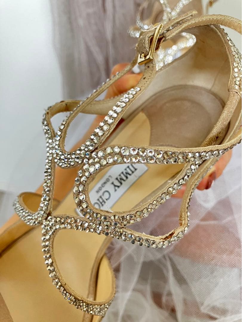 かお⭐︎ 大幅値下げ中！　ジミーチュウ　ブライダルシューズ　39 25cm