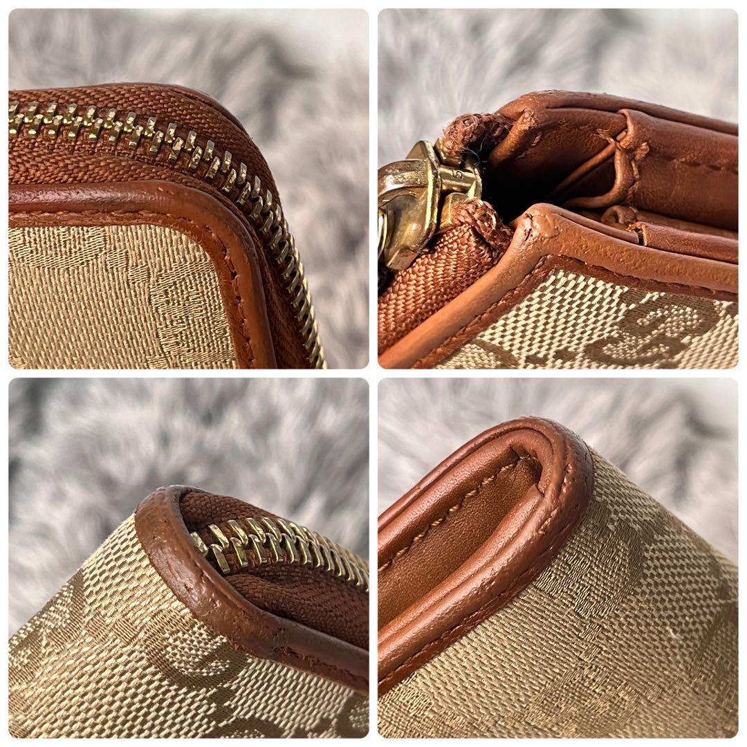良品✨GUCCI L字ファスナー　GGキャンバス 長財布　メンズ　レディース