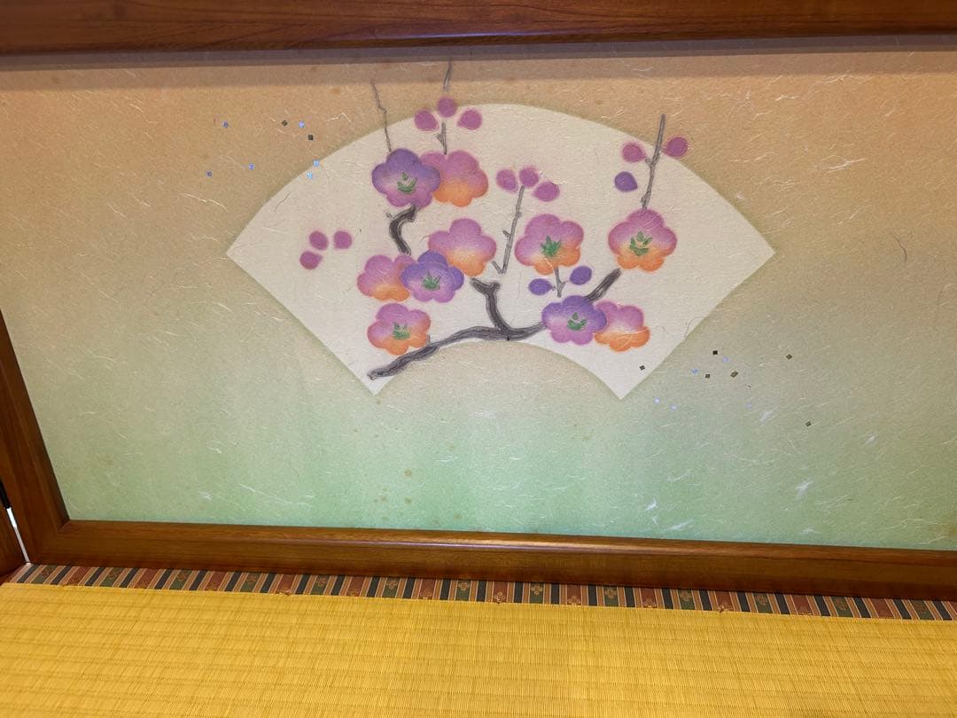 あゆな　桐製 三段ひな壇 春日三段 梅柄屏風セット　お雛様　正月飾り