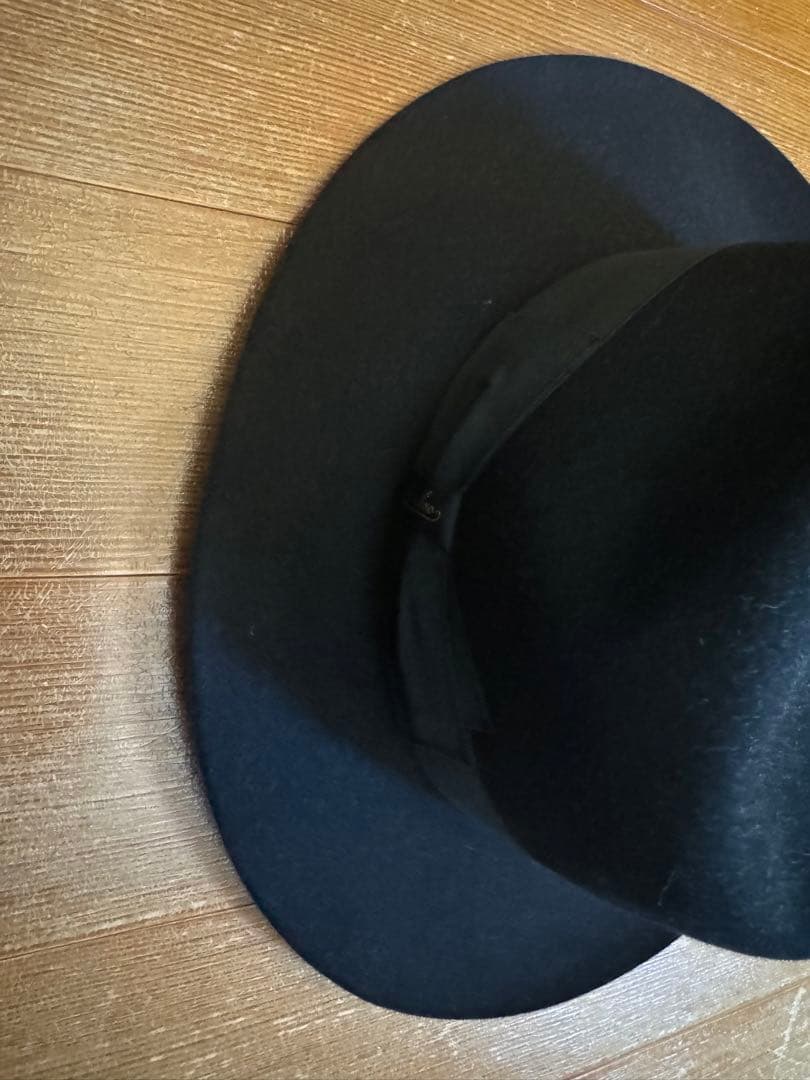 か*様 ボルサリーノ　アレッサンドリア　黒　サイズ60 数回着用