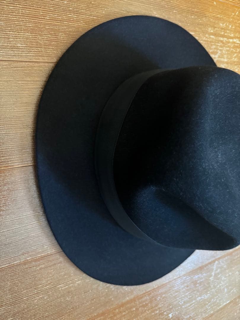 か*様 ボルサリーノ　アレッサンドリア　黒　サイズ60 数回着用