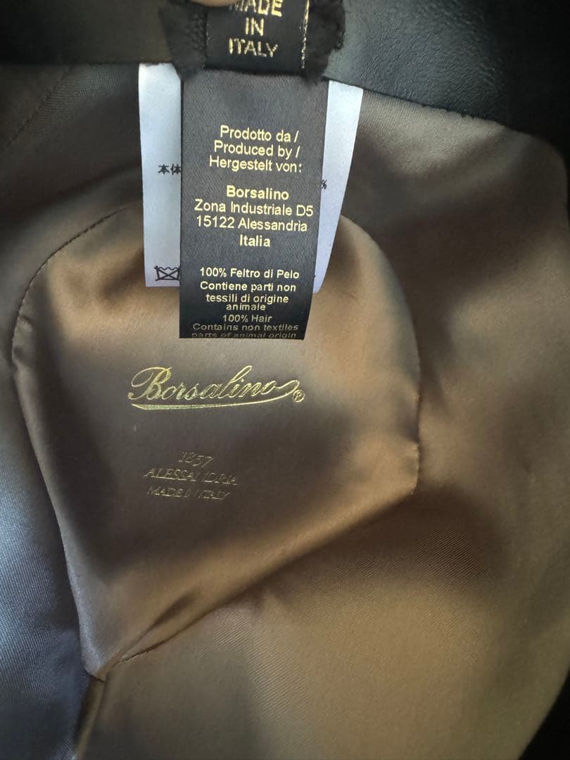 か*様 ボルサリーノ　アレッサンドリア　黒　サイズ60 数回着用