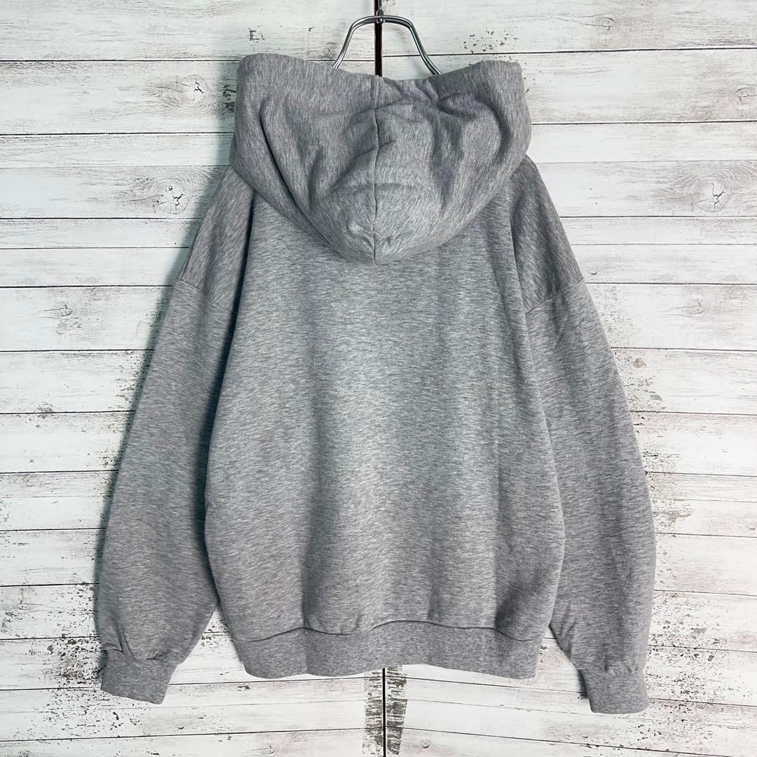 11753【美品】セリーヌ ワンポイント 刺繍ロゴ トリオンフ パーカー グレー