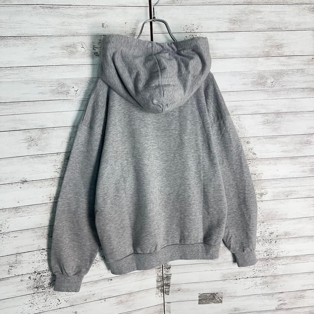 11753【美品】セリーヌ ワンポイント 刺繍ロゴ トリオンフ パーカー グレー