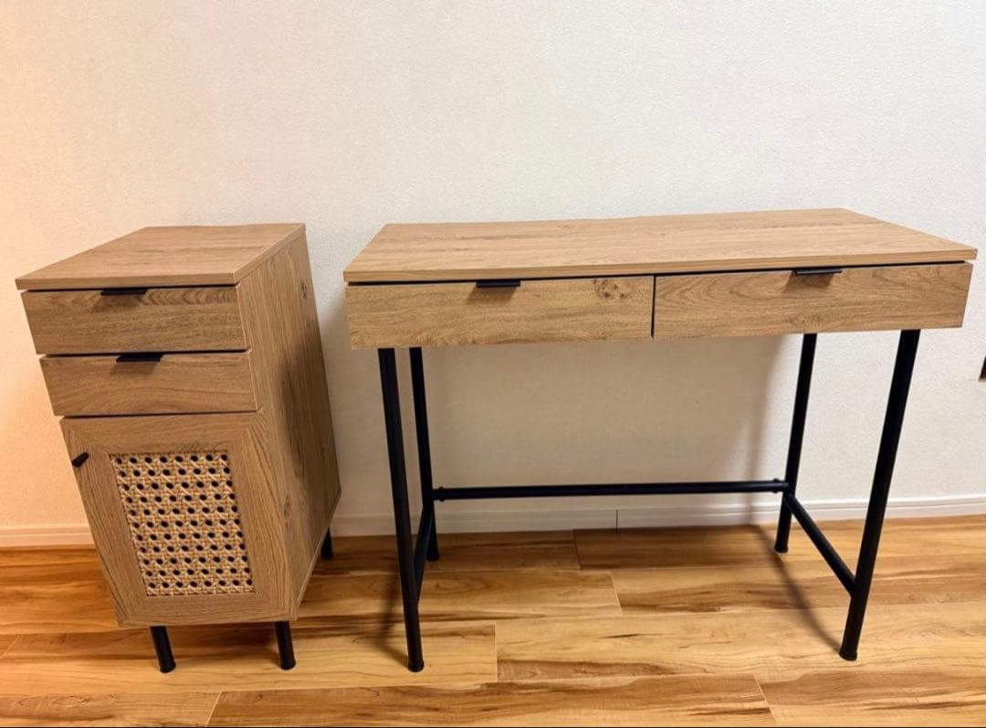 【未使用・送料込】LOWYA デスク 木目調 たのメル便 2/7終了