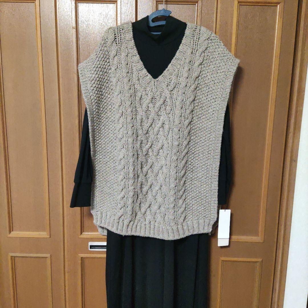 NESTROBEペルーハンドニットベスト アラン鹿の子