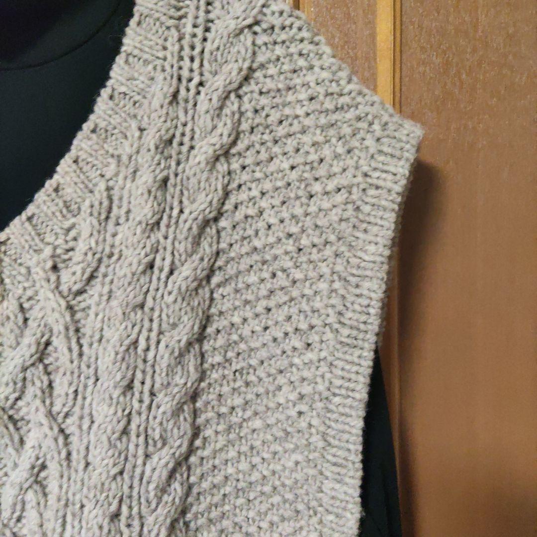 NESTROBEペルーハンドニットベスト アラン鹿の子